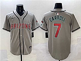 Men's Arizona Diamondbacks #7 Corbin Carroll Gray Limited Stitched Jersey,baseball caps,new era cap wholesale,wholesale hats